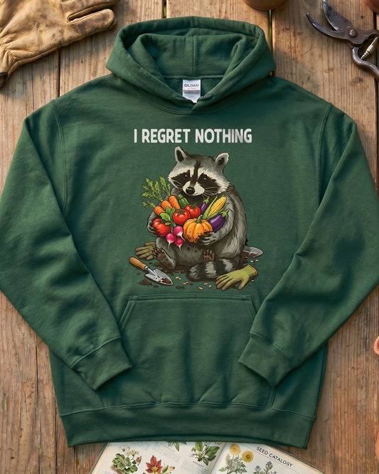 I Regret Nothing Raccoon Garden Shirt Hoodie