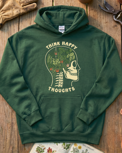 Think Happy Thoughts Plant Hoodie