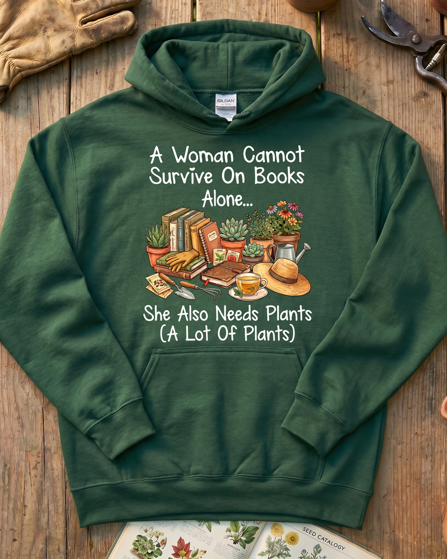 Vintage Botanical Wildflower Native Plants Hoodie