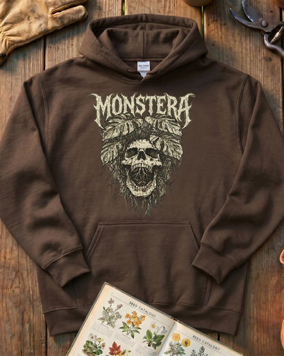 Monstera Skull Hoodie