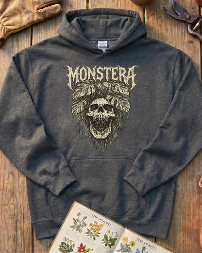 Monstera Skull Hoodie
