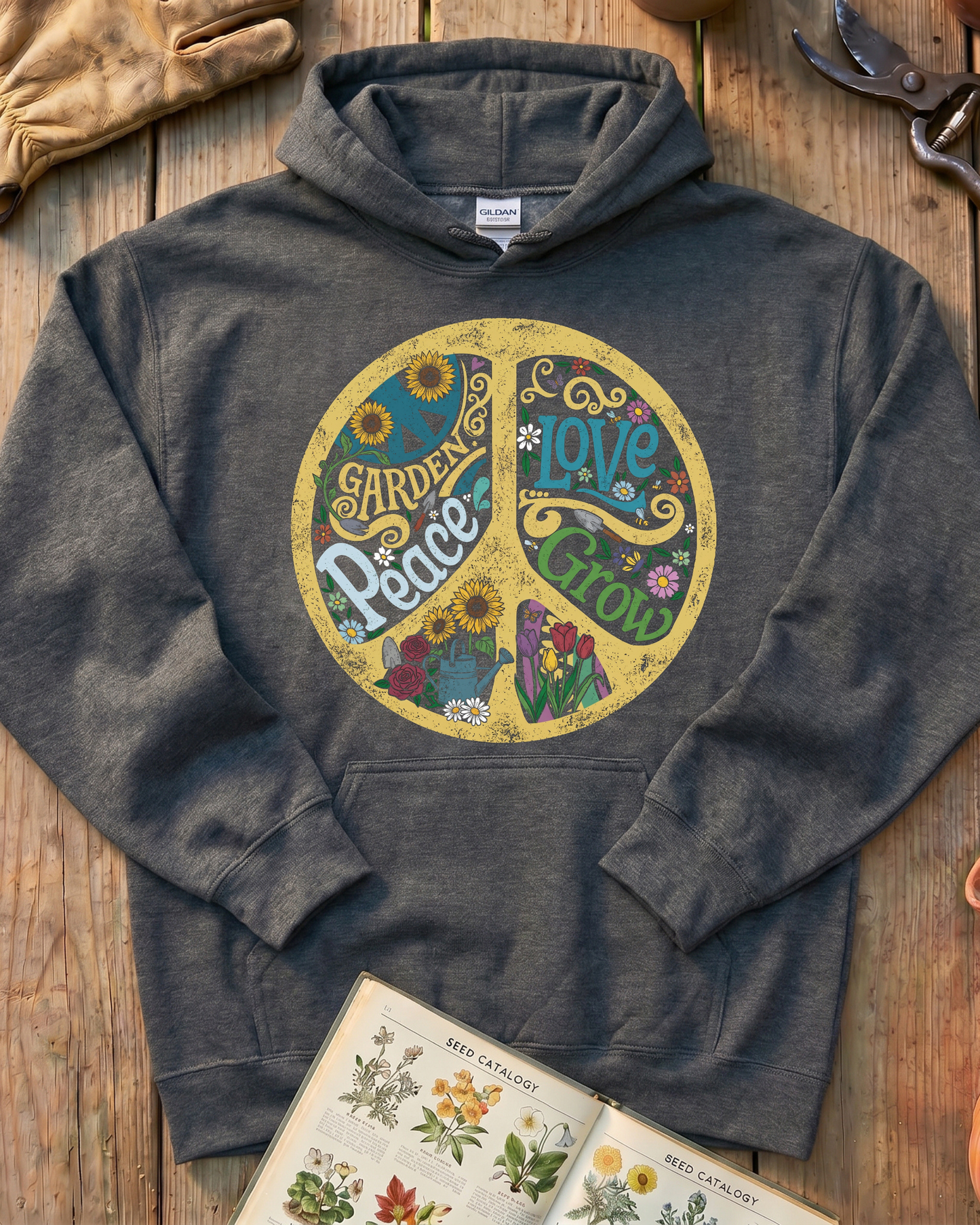 Hippie Plant Love Hoodie