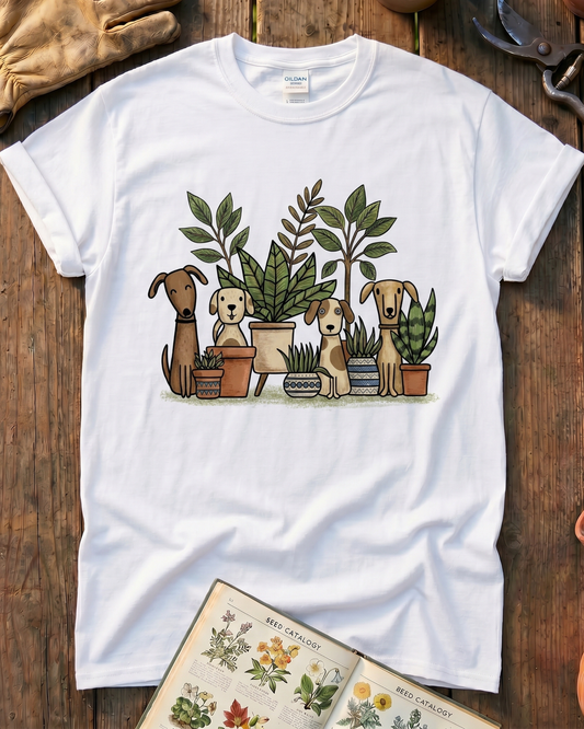 Women Dogs and Plants Lover T‑Shirt