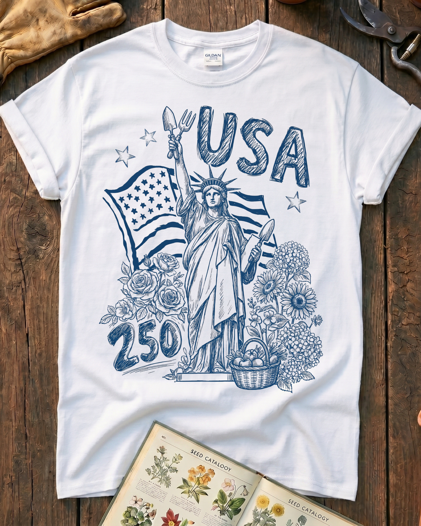 America 250 Garden Lady T-Shirt