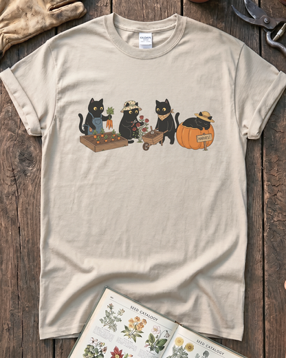 Cute Cat Gardeners T‑Shirt