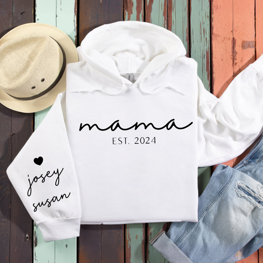 Personalized Mom Heart Hoodie