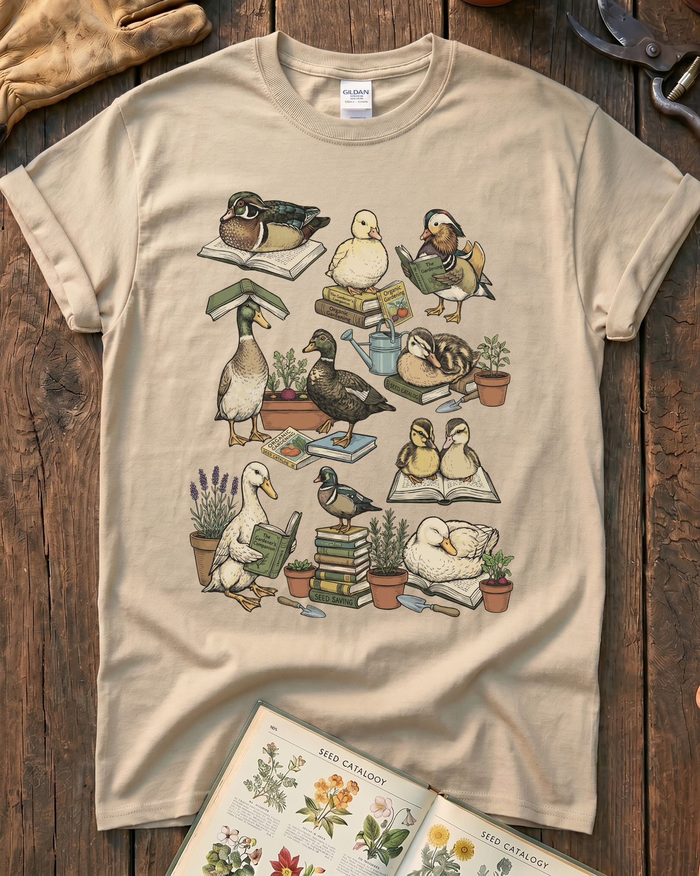 Cute Duck Garden Lover T‑Shirt