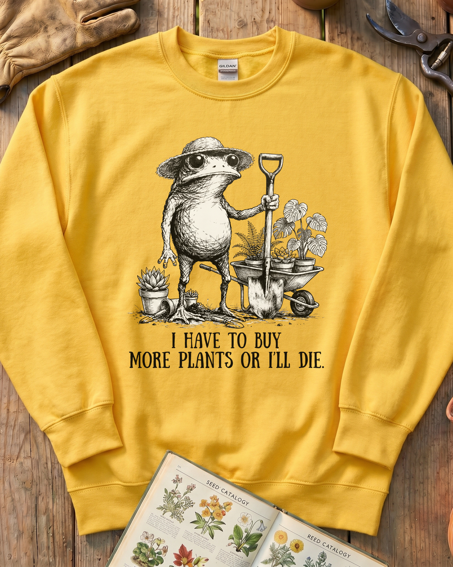 Funny Frog Plant Lover Sweatshirt