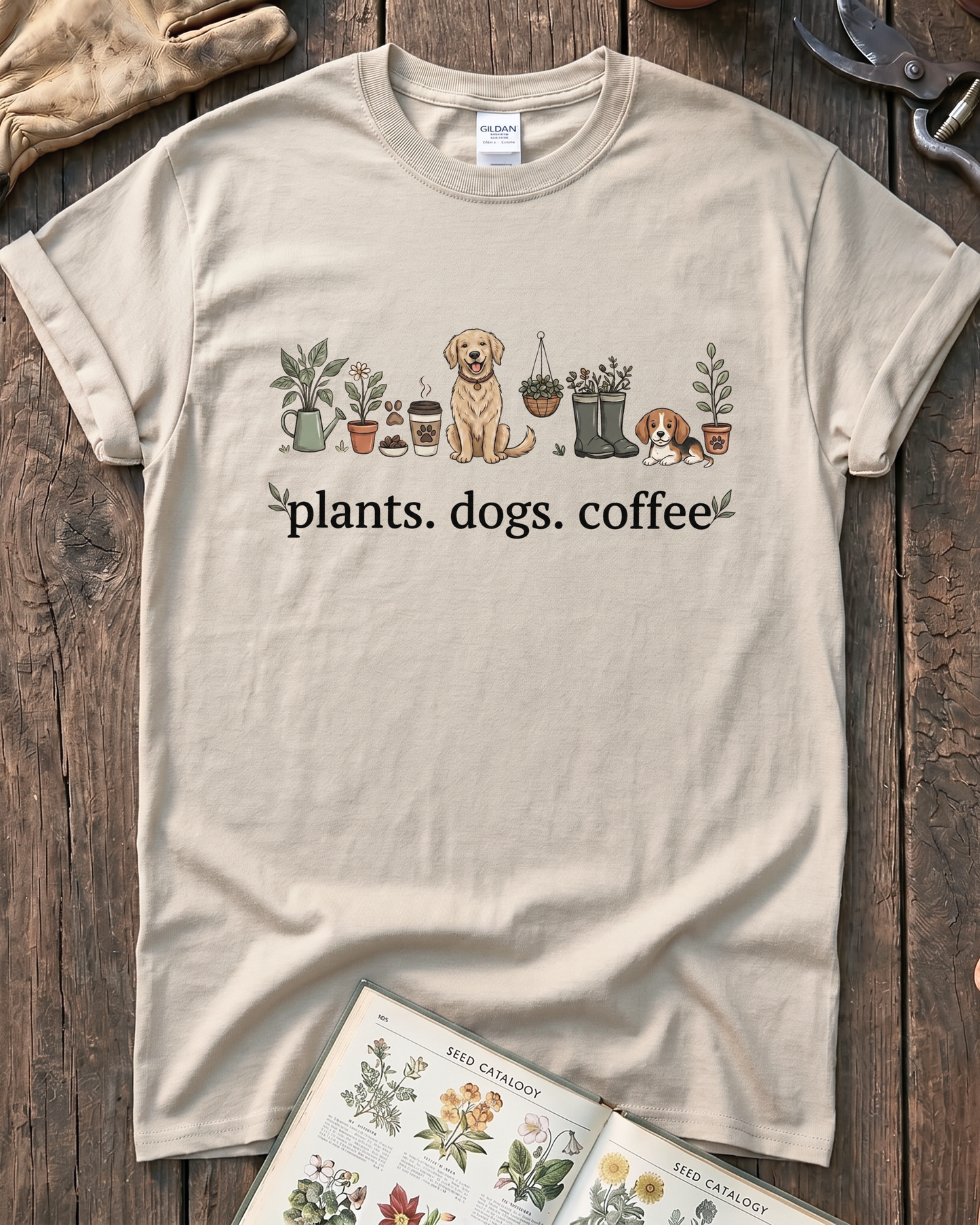 Plant and Dog Lover T‑Shirt