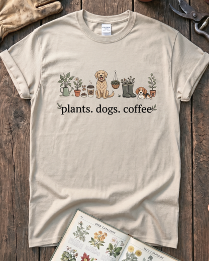 Plant and Dog Lover T‑Shirt