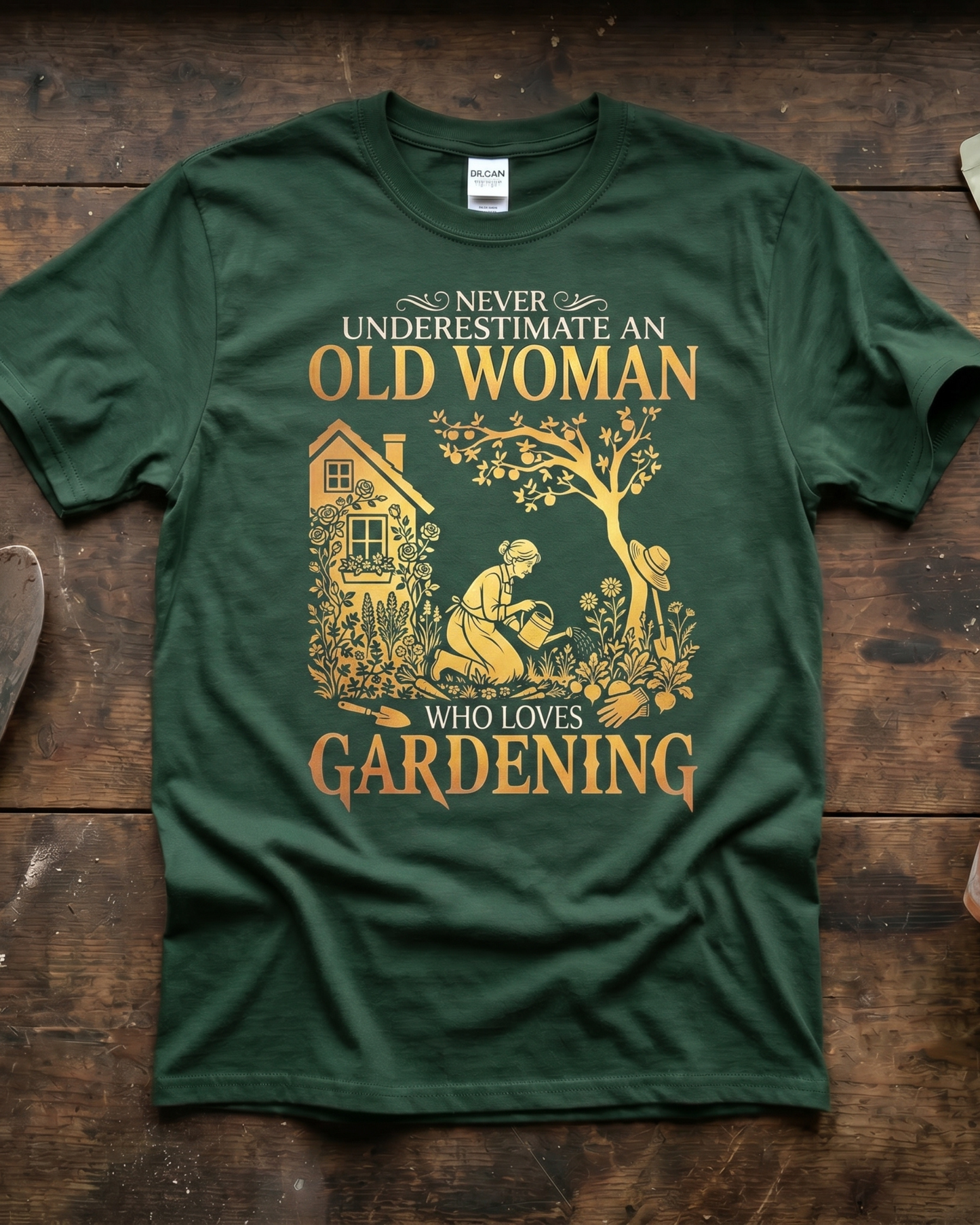 Never Underestimate An Old Woman T‑Shirt