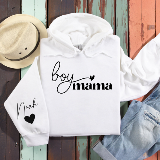 Personalized Boy Mama Hoodie