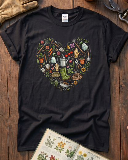 Women Plant Love Heart T‑Shirt