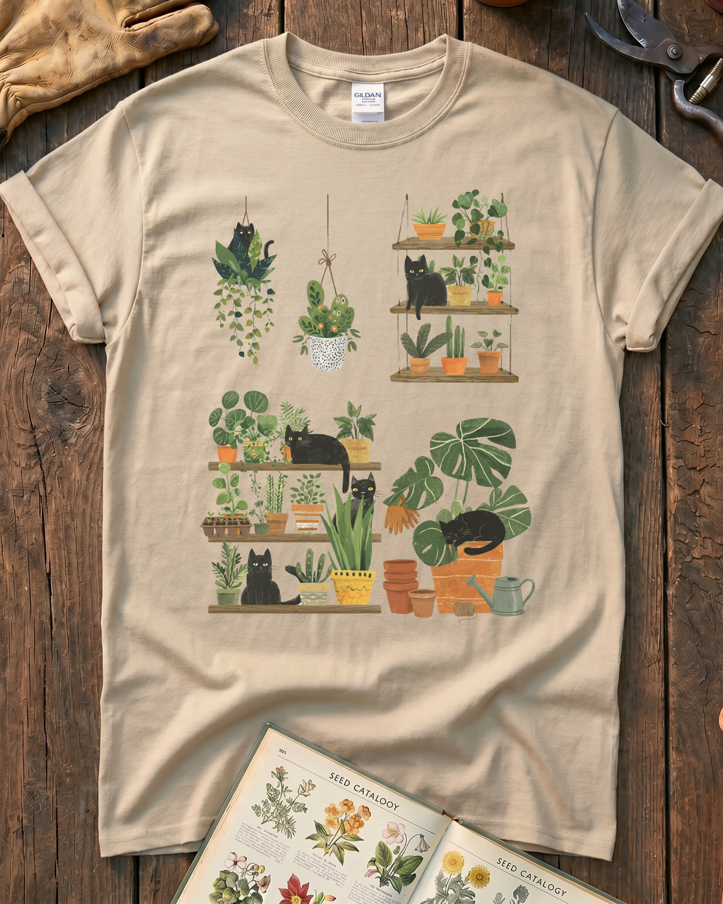 Cats and Plants T‑Shirt