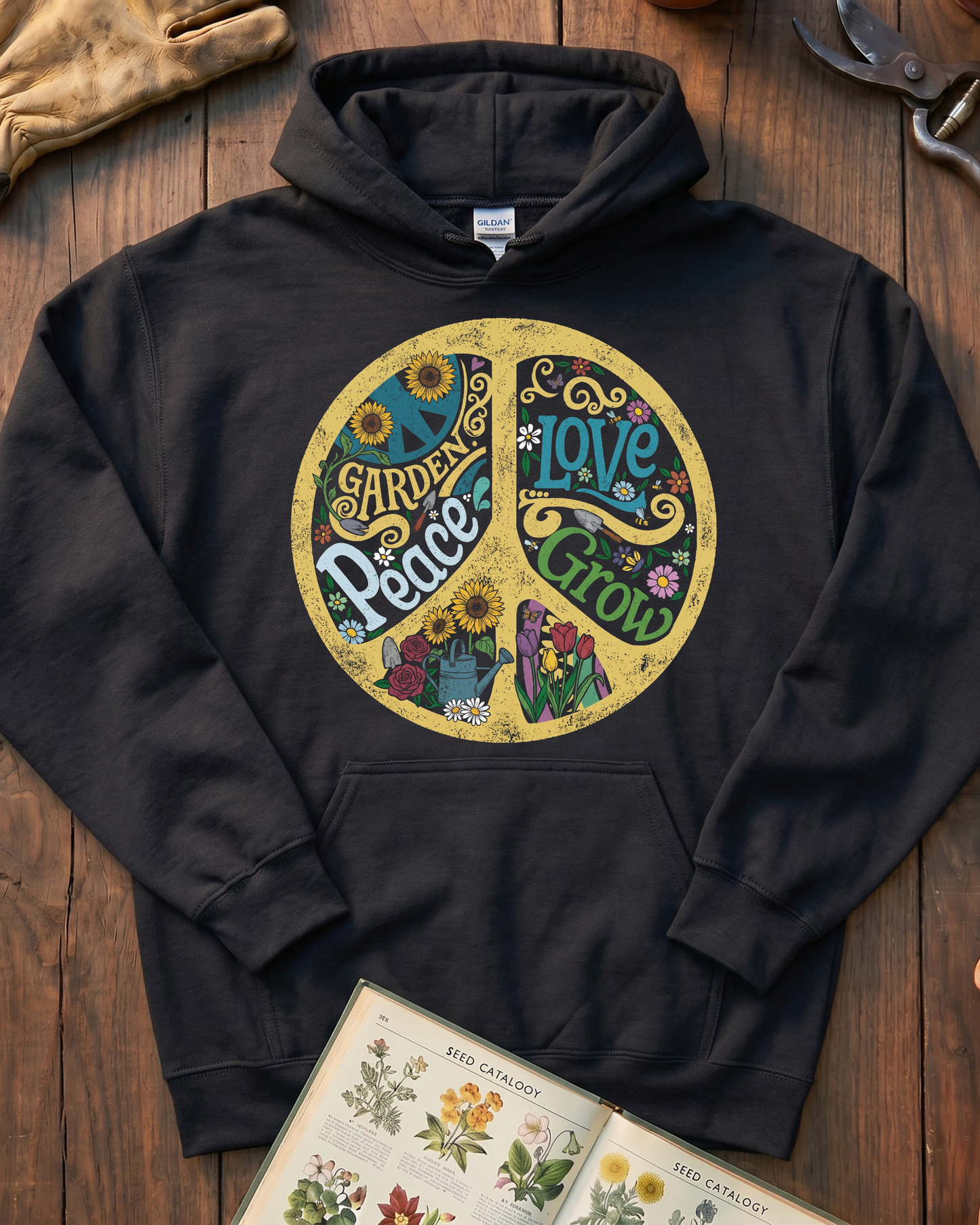 Hippie Plant Love Hoodie