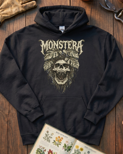 Monstera Skull Hoodie