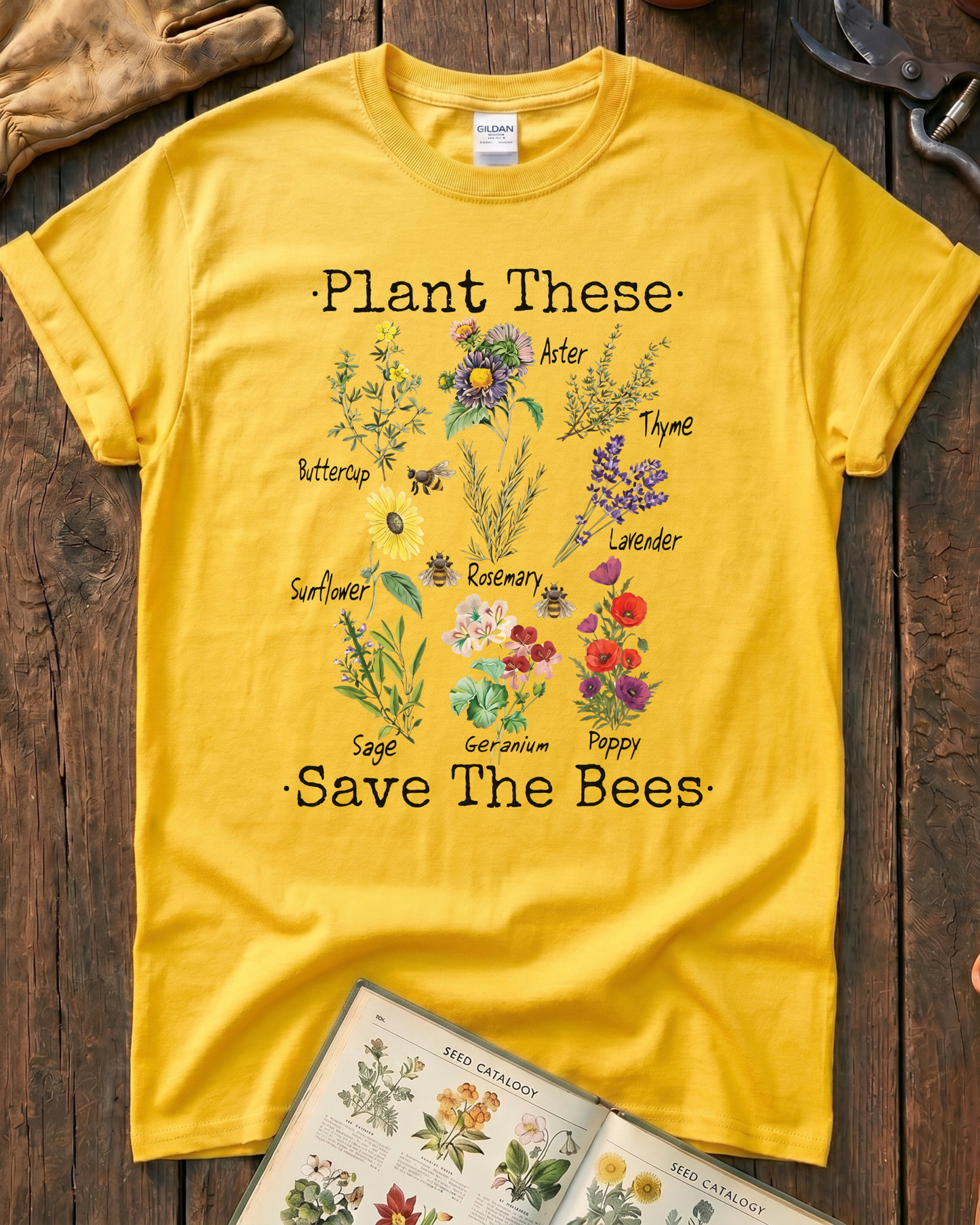 Plant These Save The Bees T‑Shirt