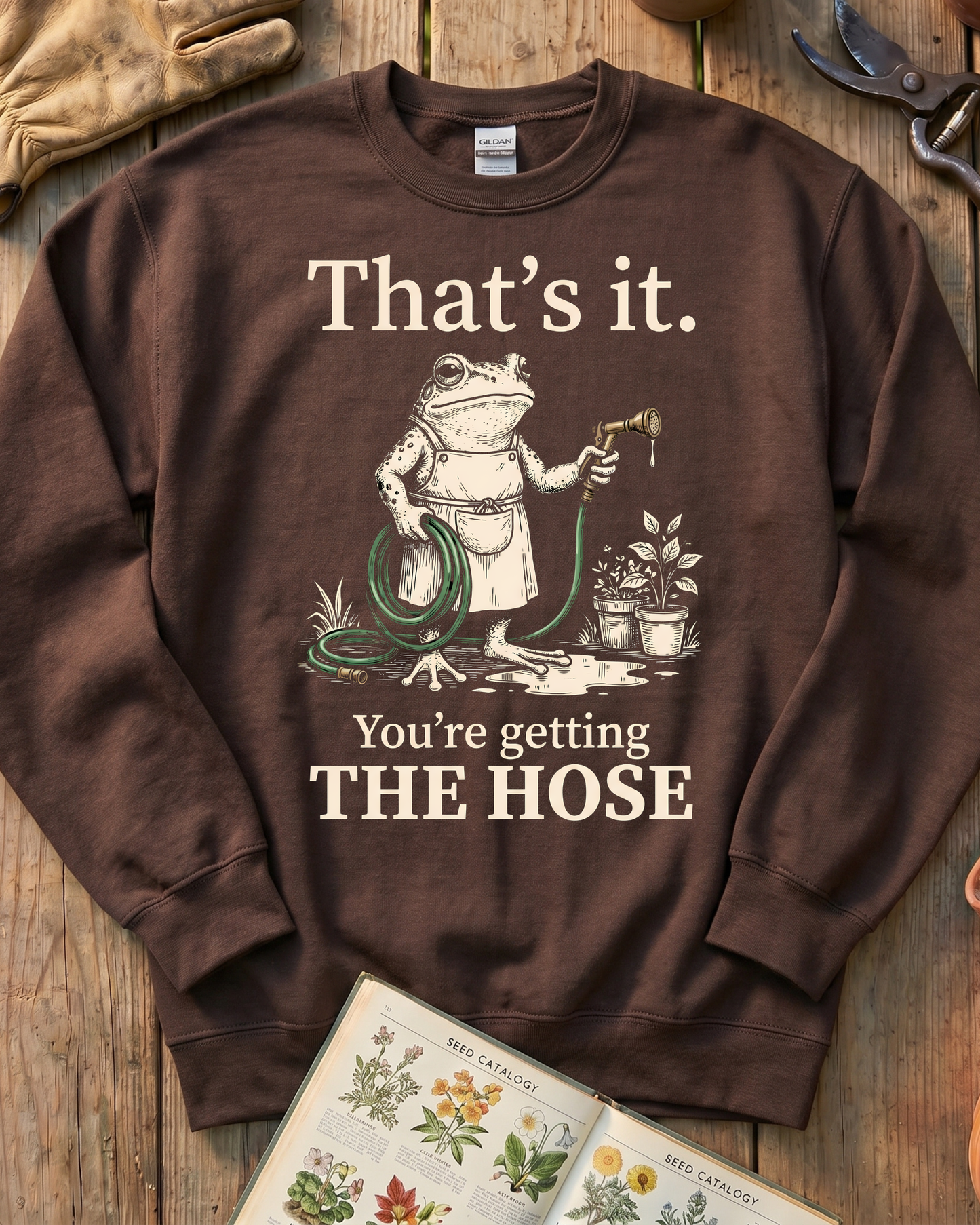 Funny Frog Garden Hose Sweatshirt