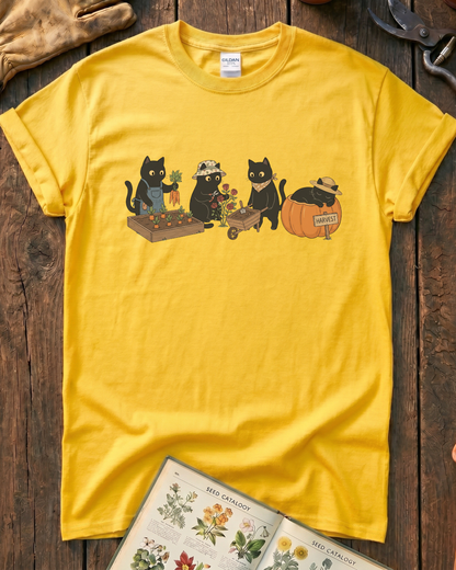 Cute Cat Gardeners T‑Shirt