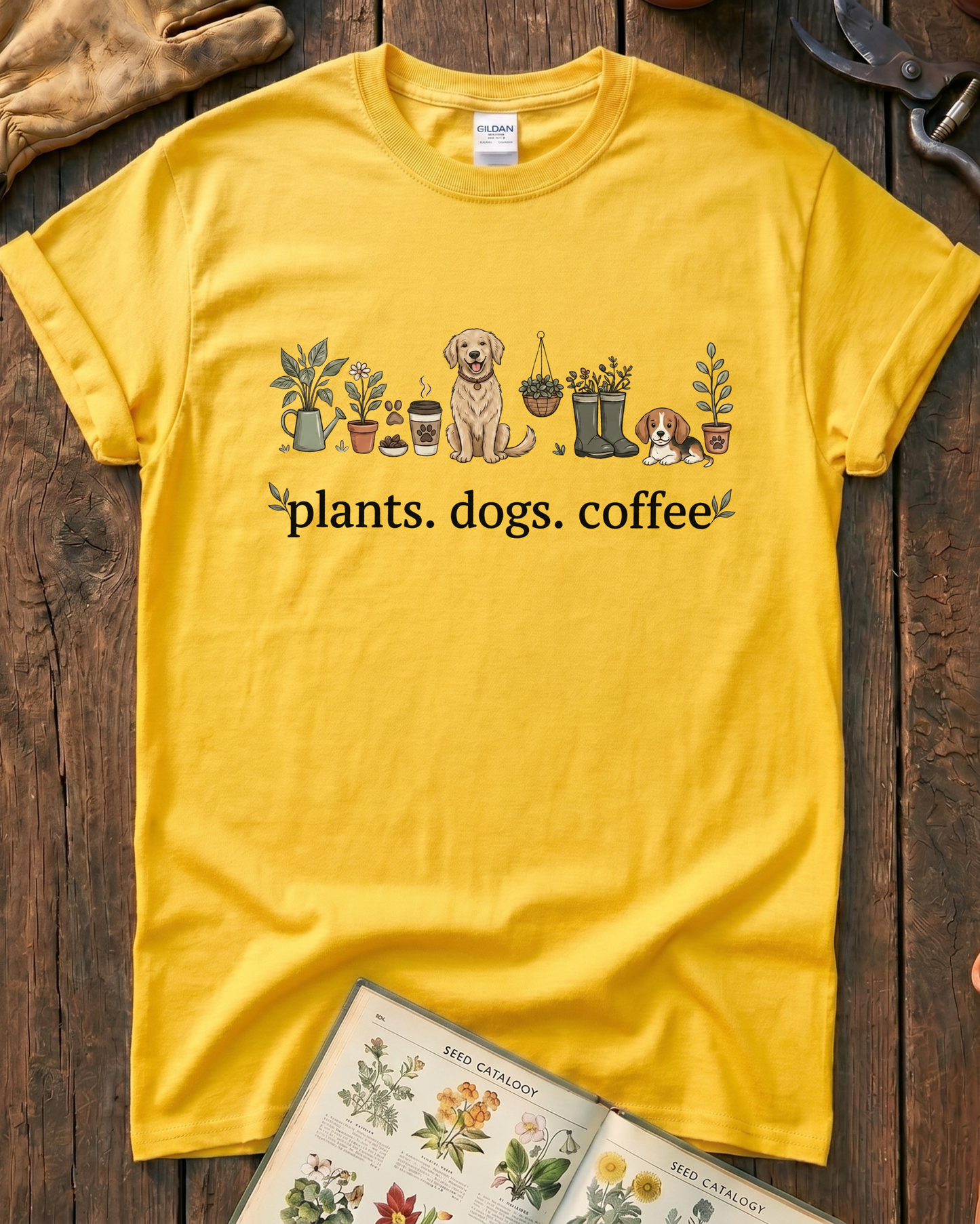 Plant and Dog Lover T‑Shirt