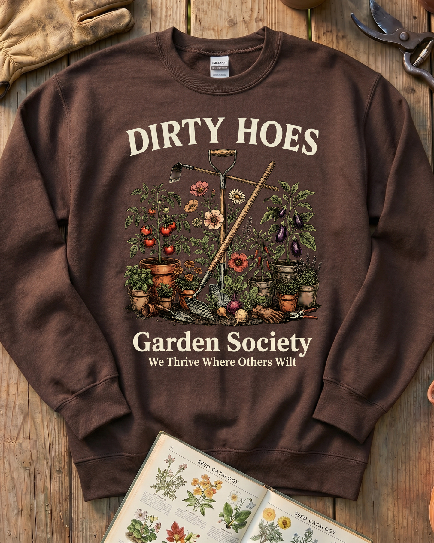 Funny Dirty Hoes Gardening Sweatshirt