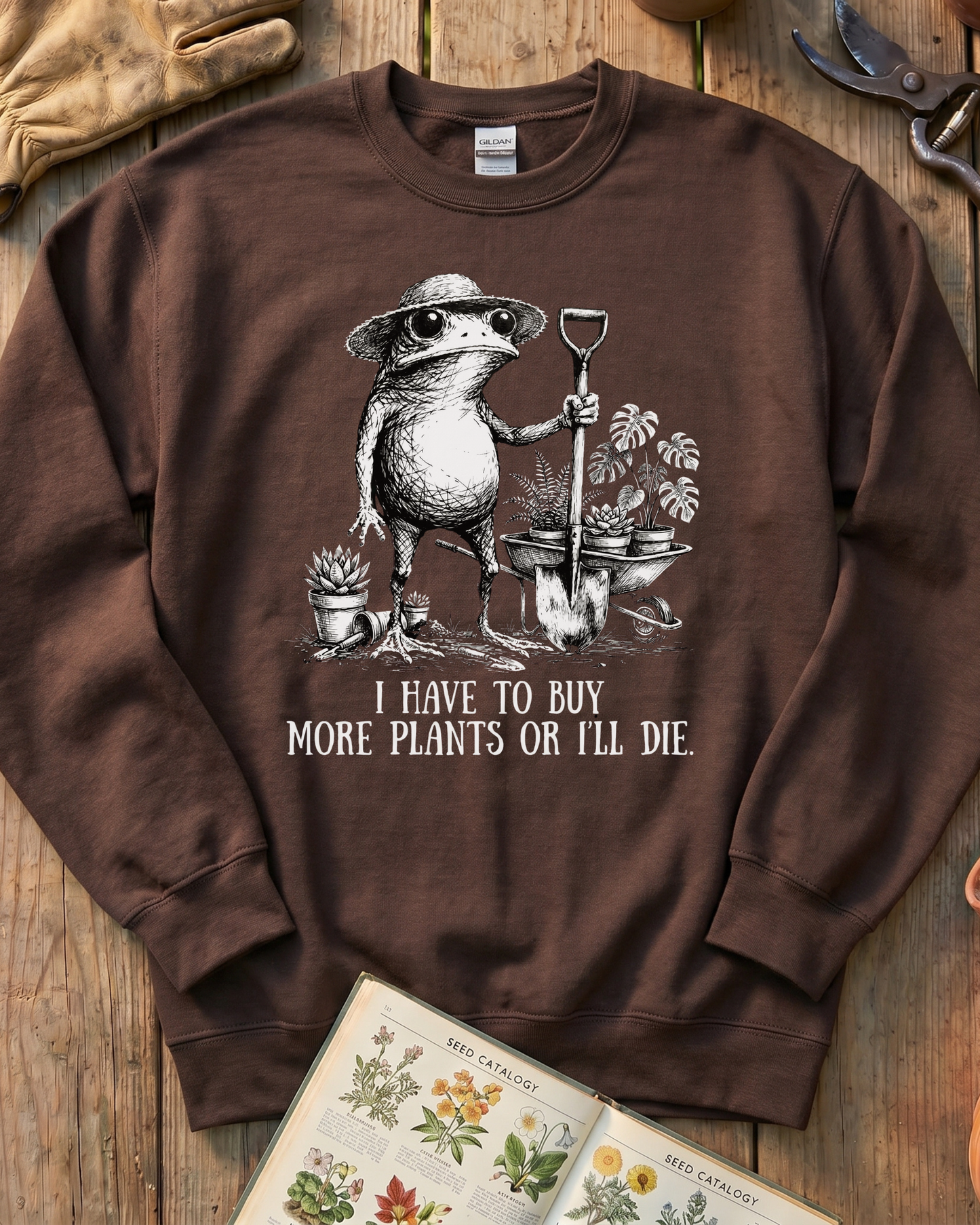 Funny Frog Plant Lover Sweatshirt