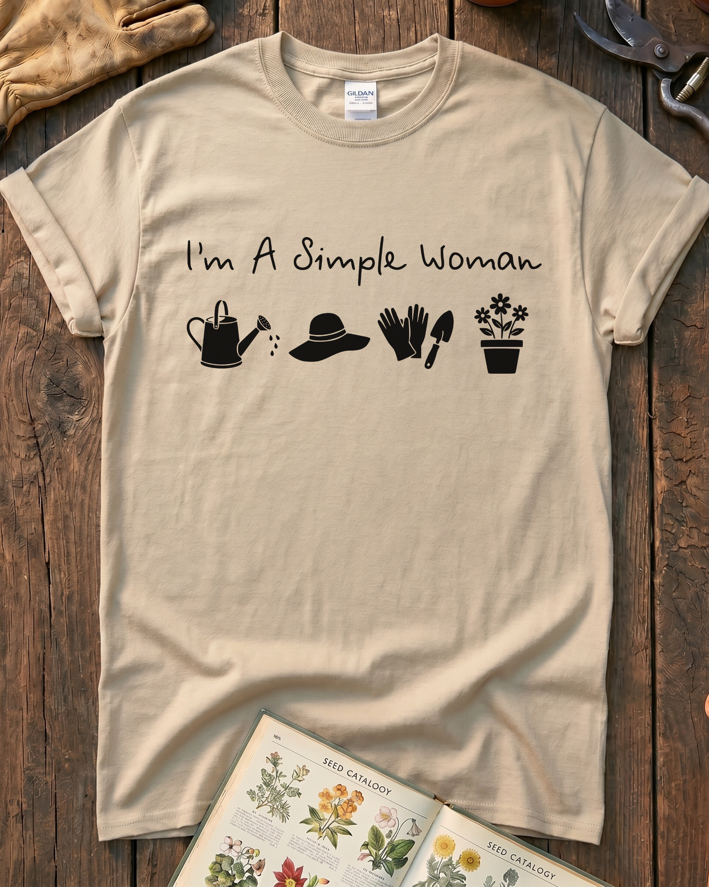Simple Woman Gardening T-Shirt