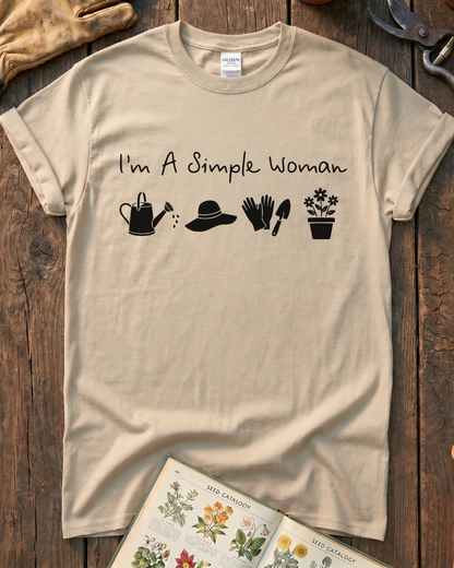 Simple Woman Gardening T-Shirt