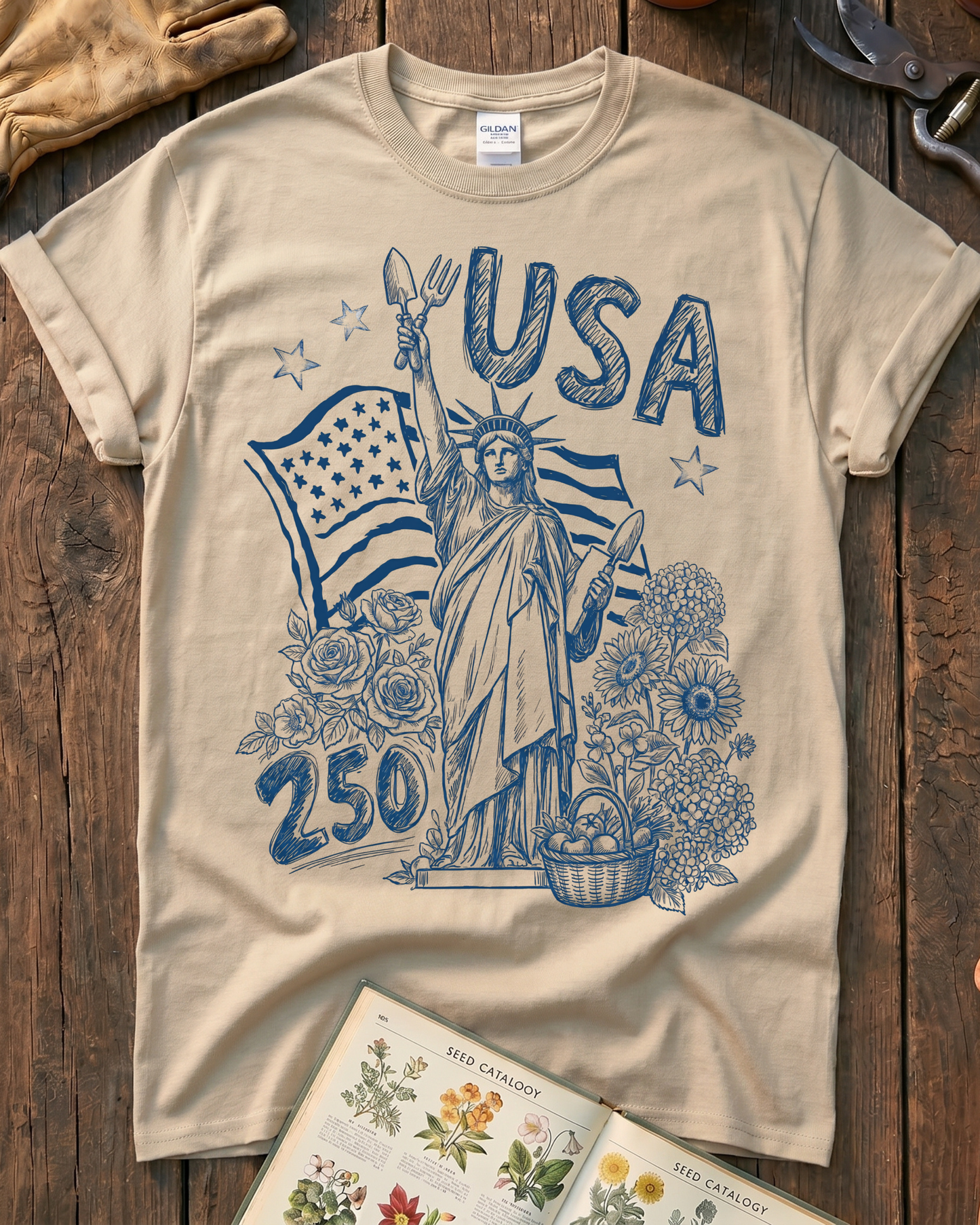 America 250 Garden Lady T-Shirt