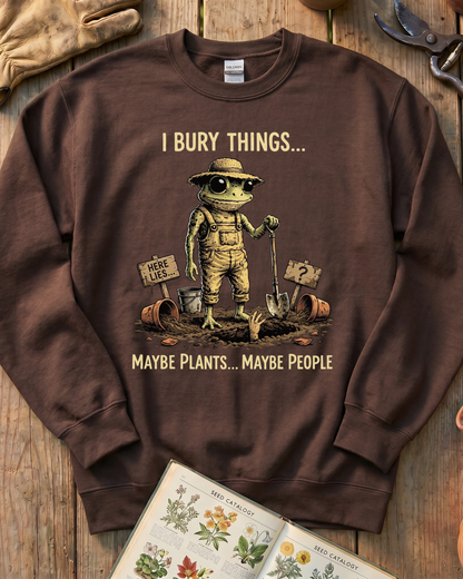 Funny Frog Gardener Plant Lover Sweatshirt