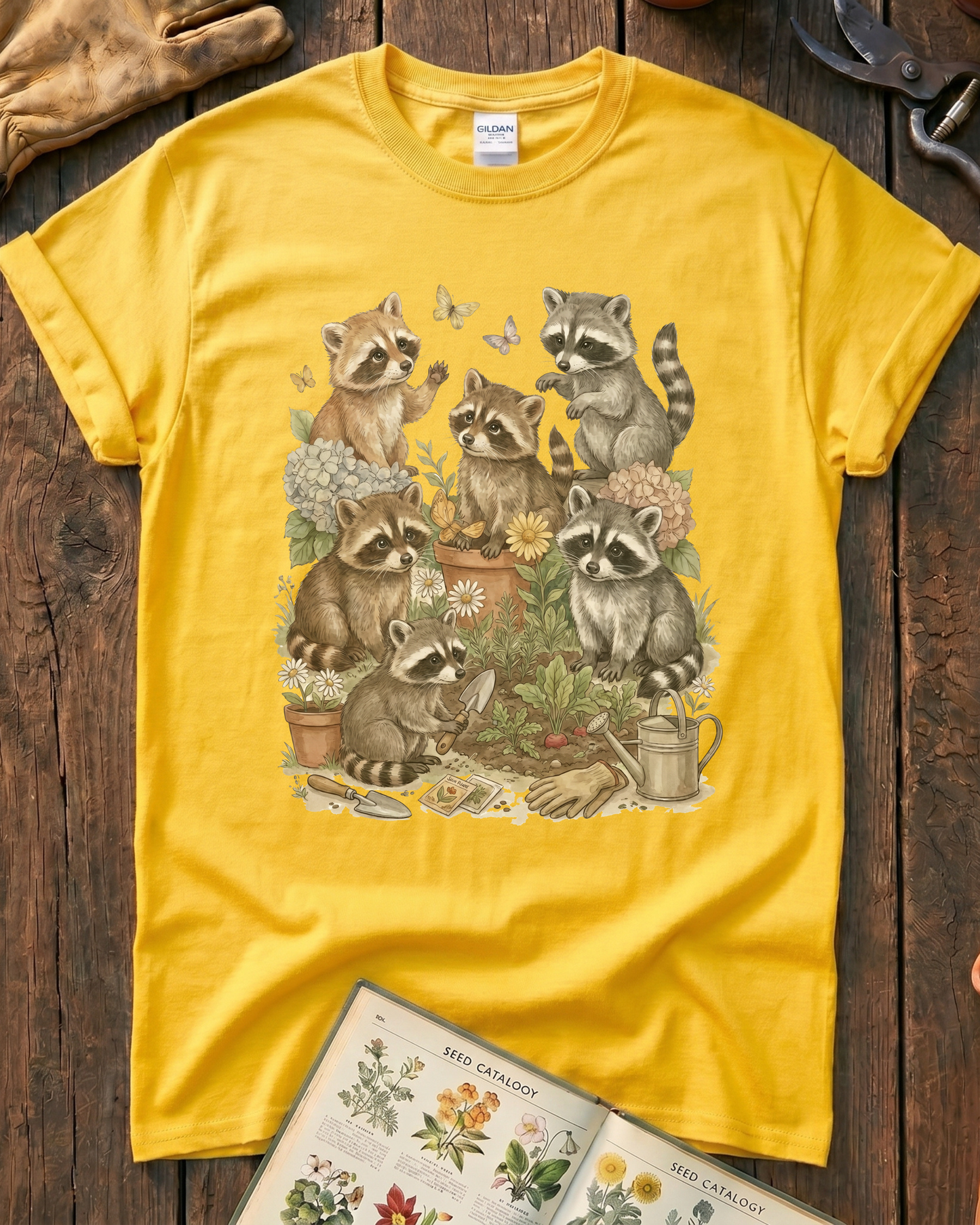 Raccoon Garden T‑Shirt