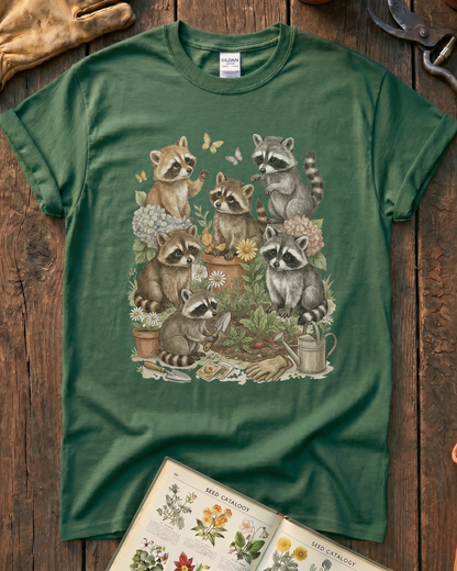 Raccoon Garden T‑Shirt