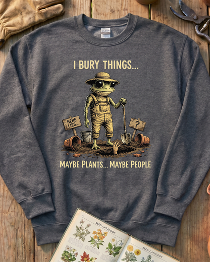 Funny Frog Gardener Plant Lover Sweatshirt