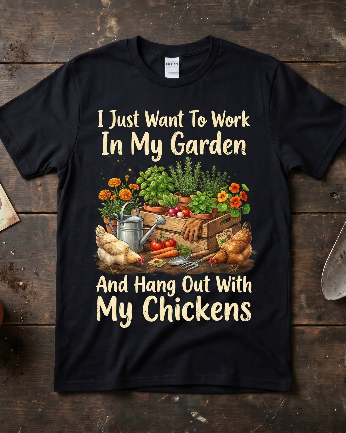 Garden & Chickens T‑Shirt