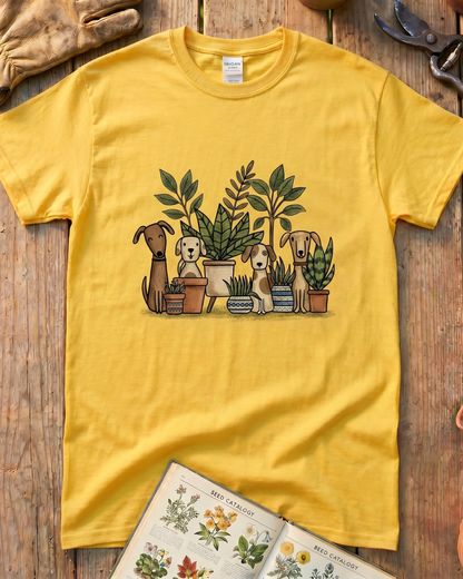 Women Dogs and Plants Lover T‑Shirt