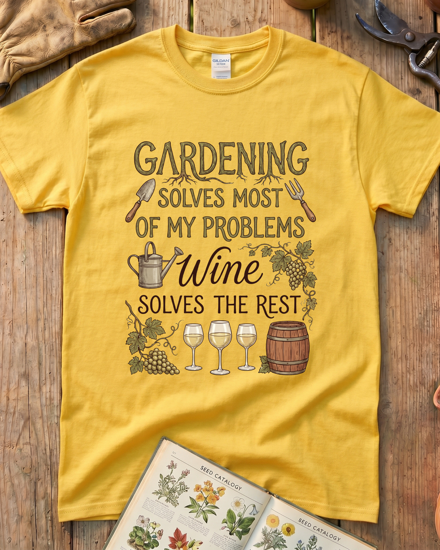 Wine Solves Problems T‑Shirt
