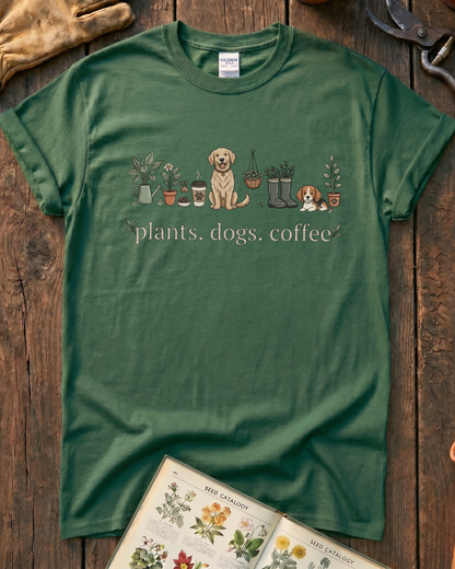 Plant and Dog Lover T‑Shirt
