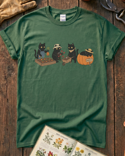 Cute Cat Gardeners T‑Shirt