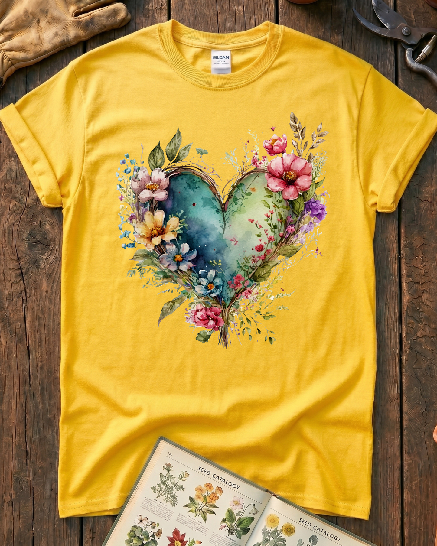 Floral Heart Garden T-Shirt