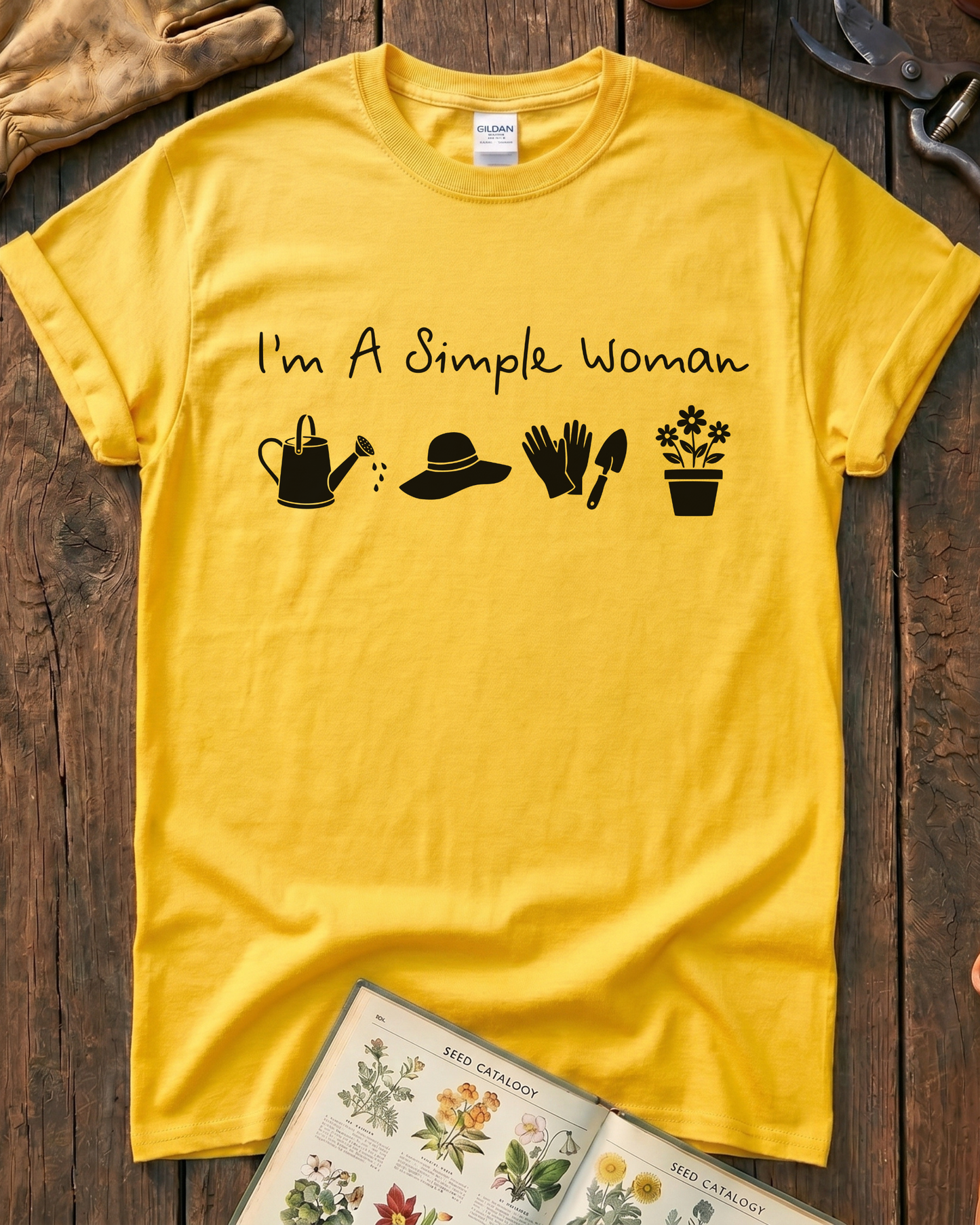 Simple Woman Gardening T-Shirt