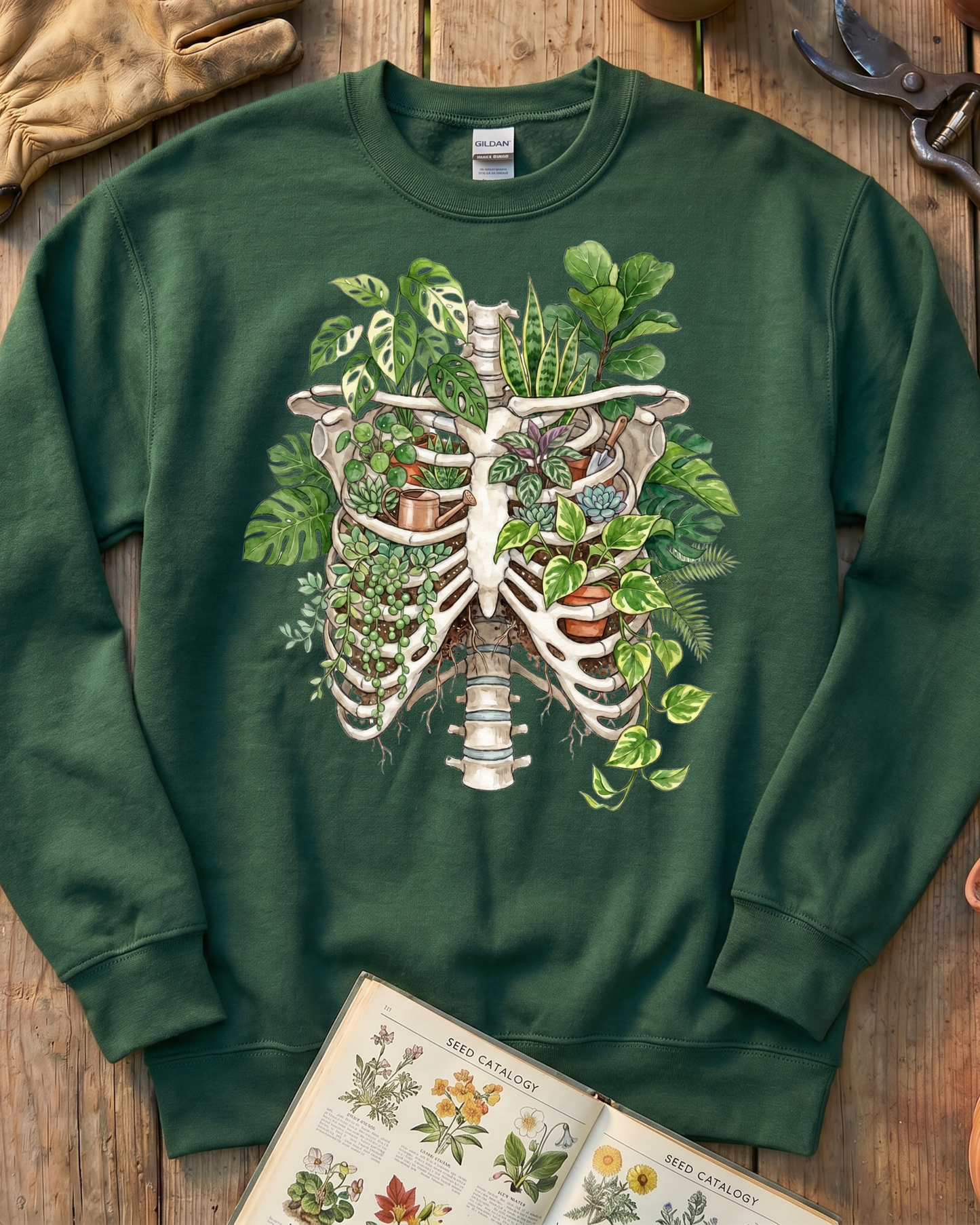 Skeleton Plant Lover Houseplant Sweatshirt