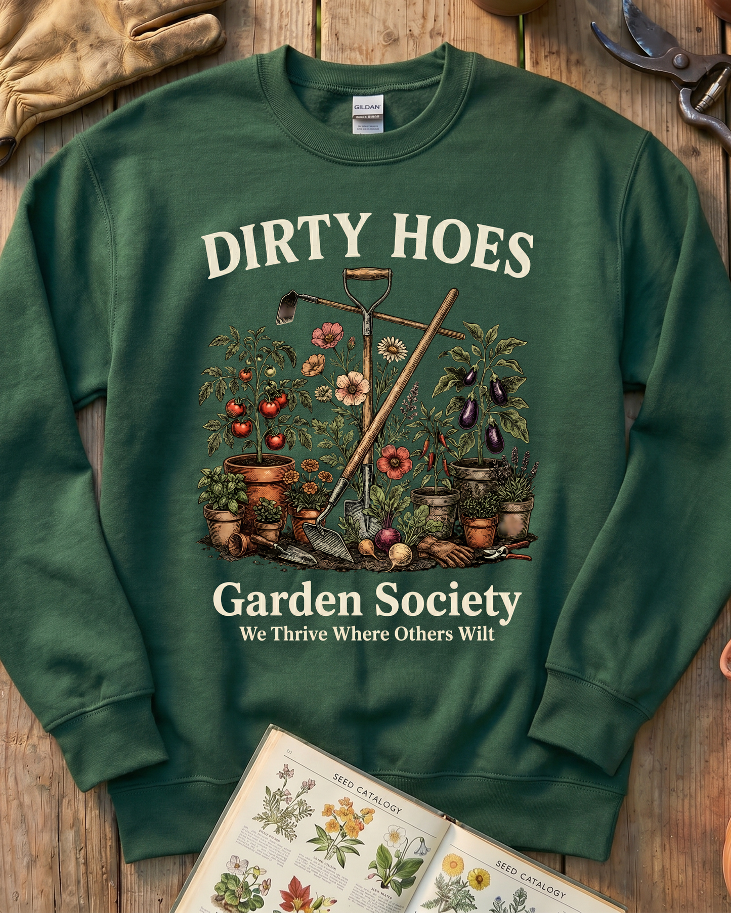 Funny Dirty Hoes Gardening Sweatshirt