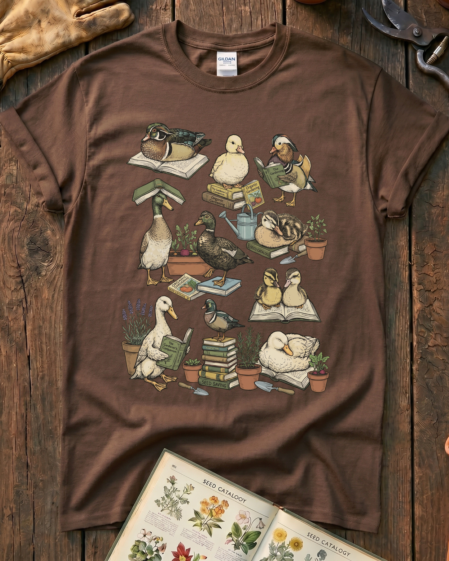 Cute Duck Garden Lover T‑Shirt