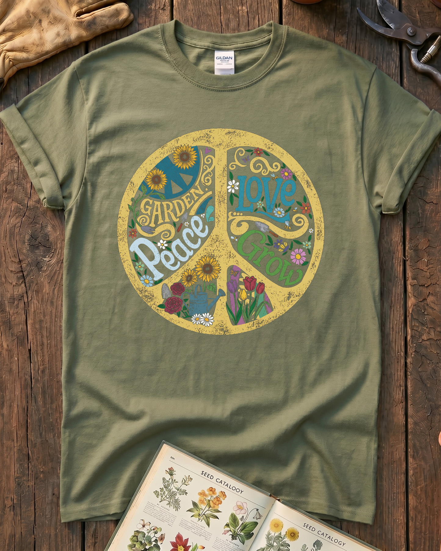 Garden Peace Love Grow T-Shirt