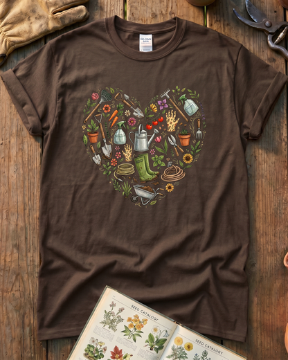 Women Plant Love Heart T‑Shirt