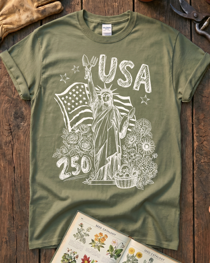 America 250 Garden Lady T-Shirt