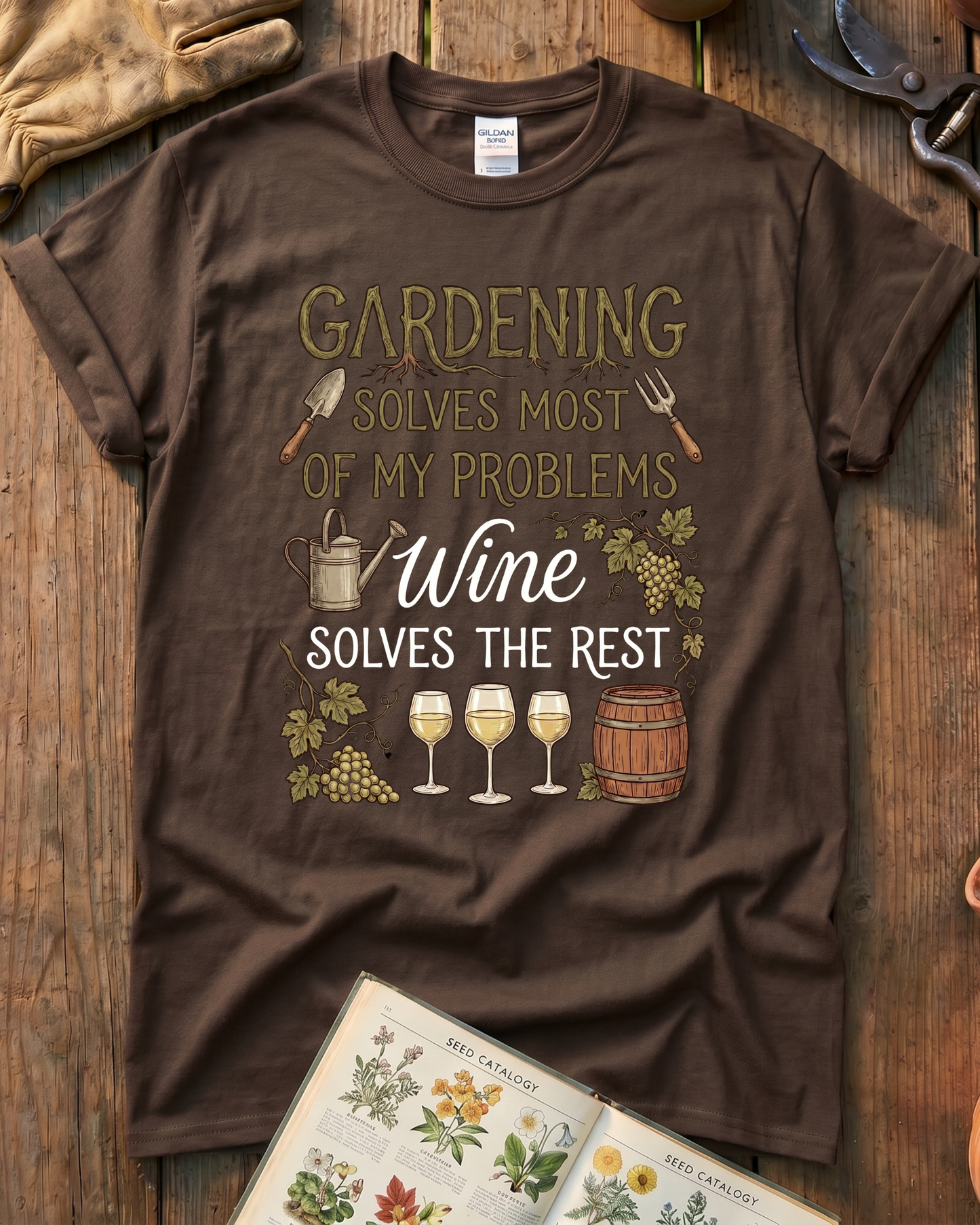 Wine Solves Problems T‑Shirt