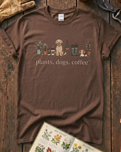 Plant and Dog Lover T‑Shirt