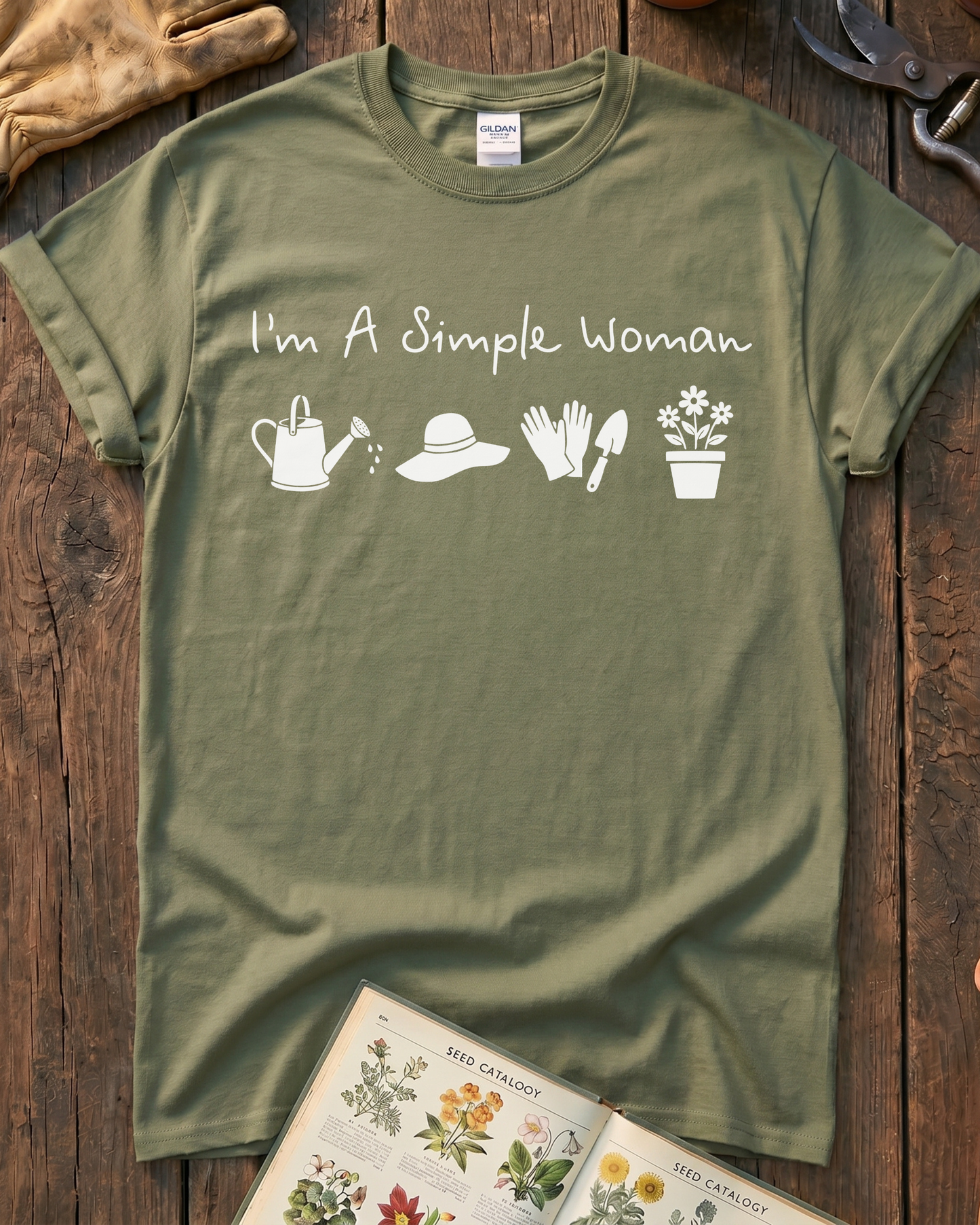 Simple Woman Gardening T-Shirt