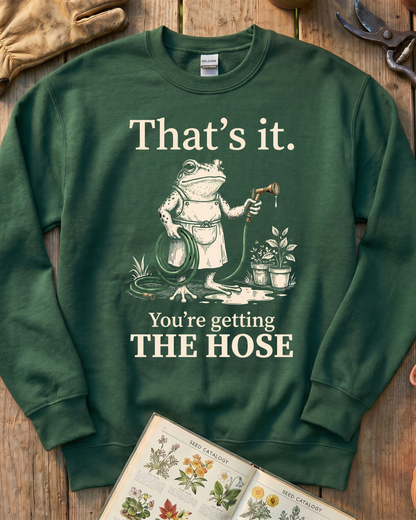 Funny Frog Garden Hose Sweatshirt